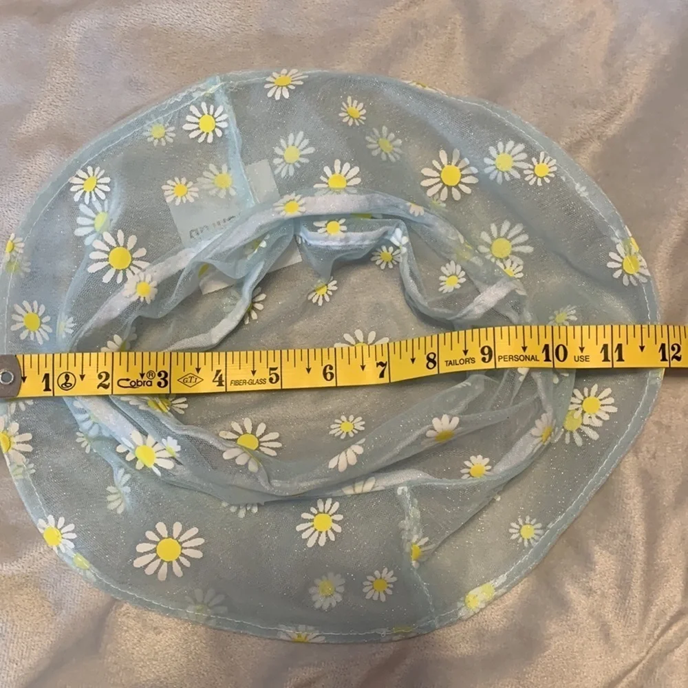 Baby Blue daisy Floral Sheer Bucket Hat kids girls